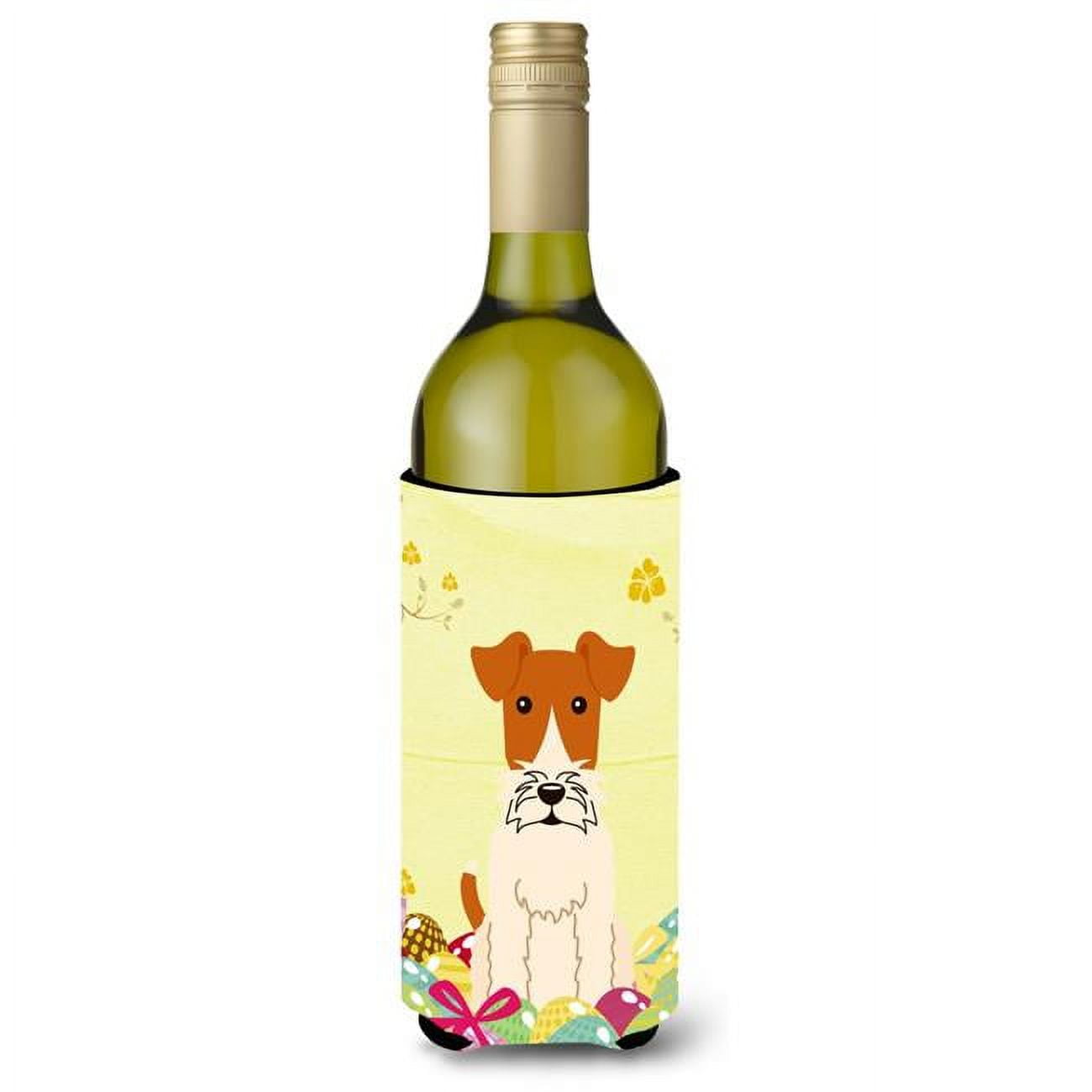 Easter Eggs Wire Fox Terrier Wine Bottle Beverge Insulator Hugger