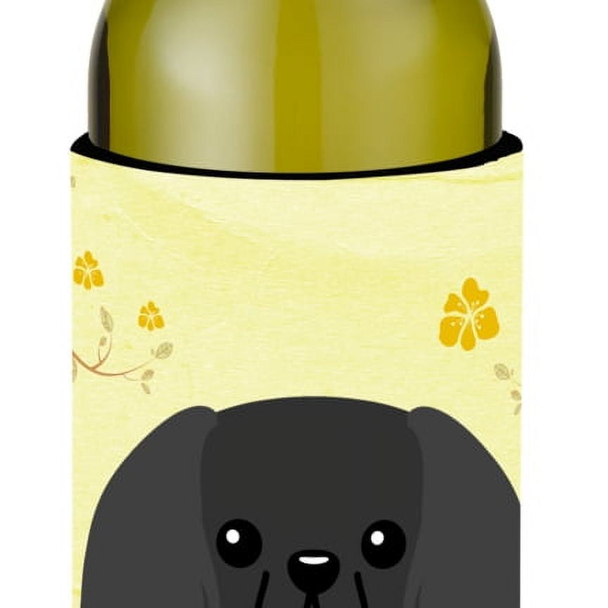 Easter Eggs Pekingnese Black Wine Bottle Beverge Insulator Hugger