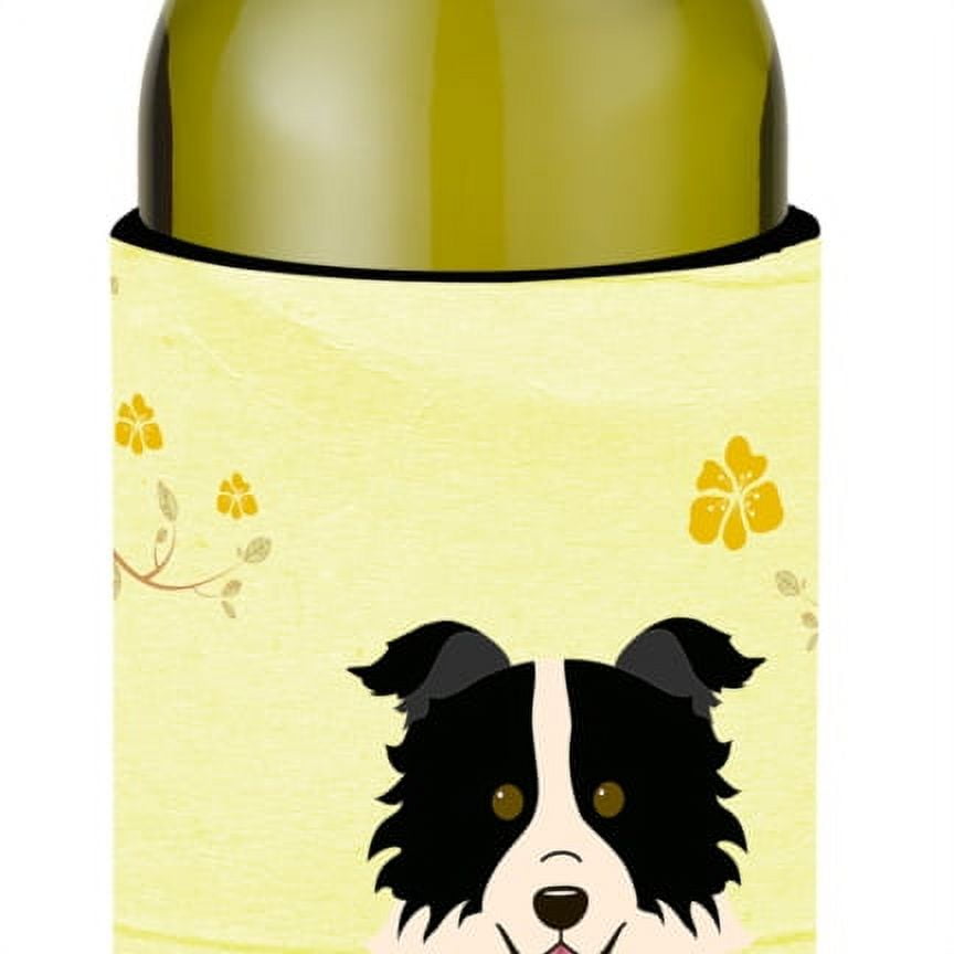 Easter Eggs Border Collie Black White Wine Bottle Beverge Insulator Hugger