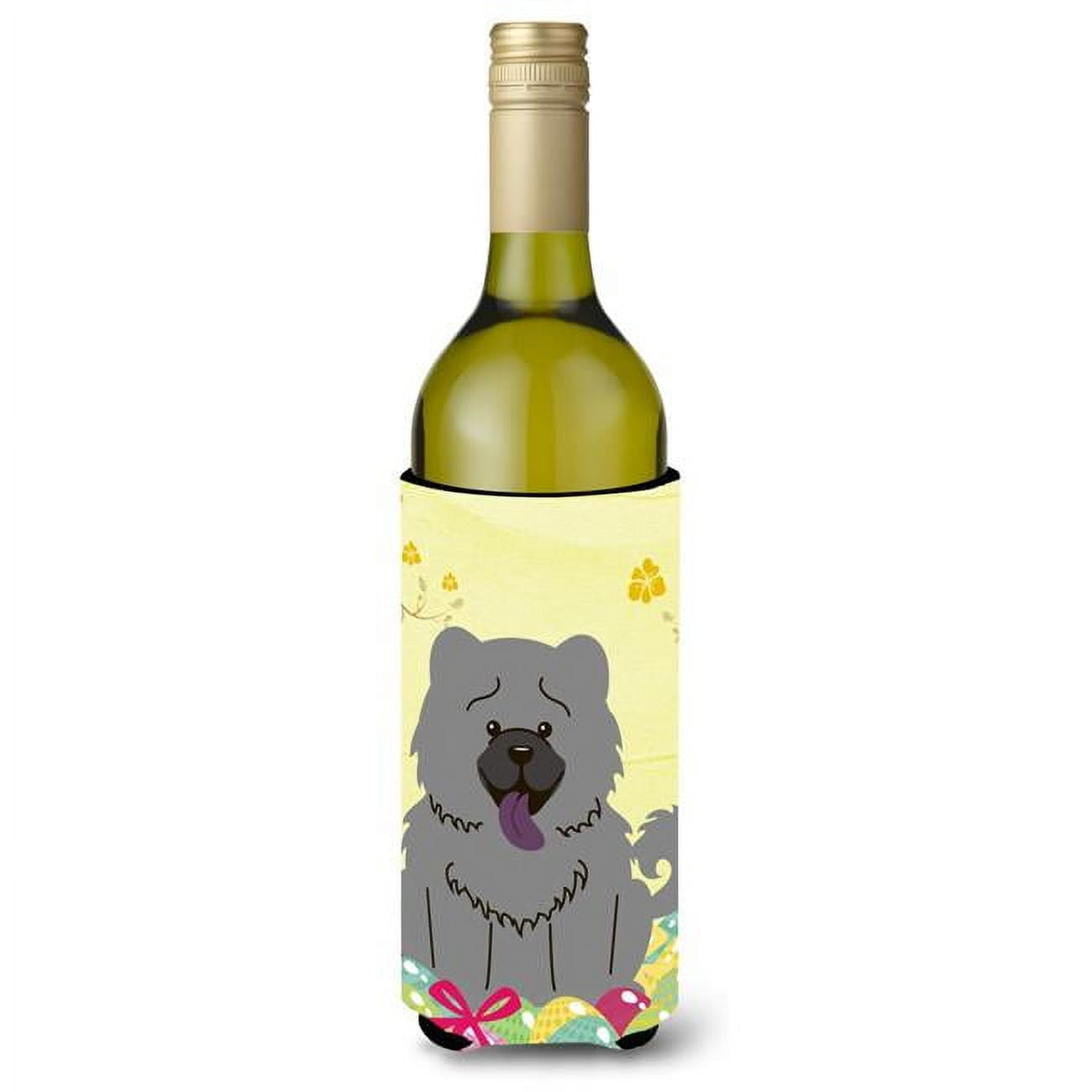 Easter Eggs Chow Chow Blue Wine Bottle Beverge Insulator Hugger