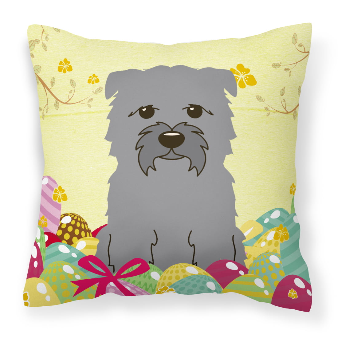 Easter Eggs Glen of Imal Grey Fabric Decorative Pillow