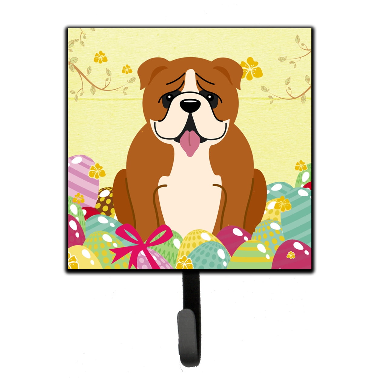 Easter Eggs English Bulldog Red White Leash or Key Holder