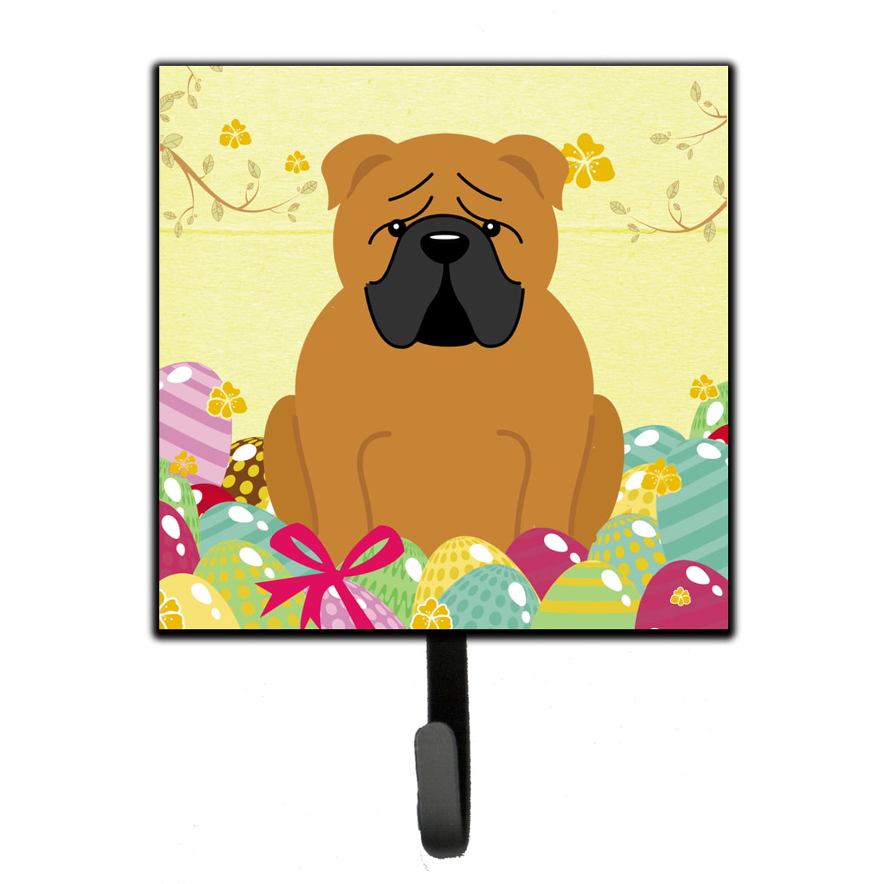 Easter Eggs English Bulldog Red Leash or Key Holder