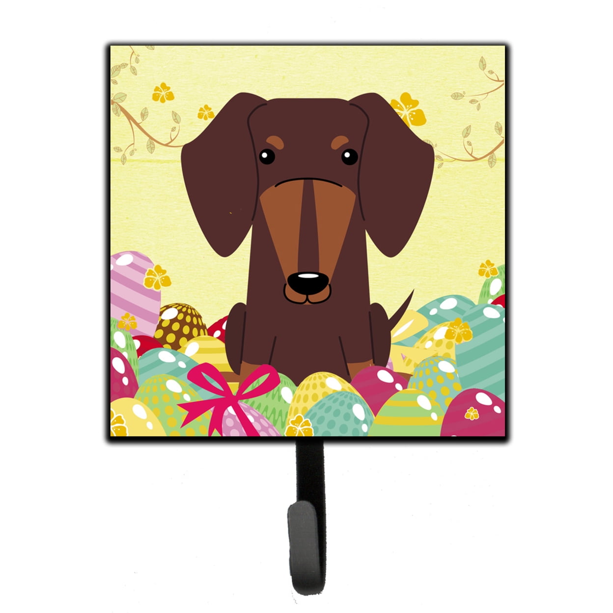 BB6131SH4 Easter Eggs Dachshund Chocolate Leash or Key Holder