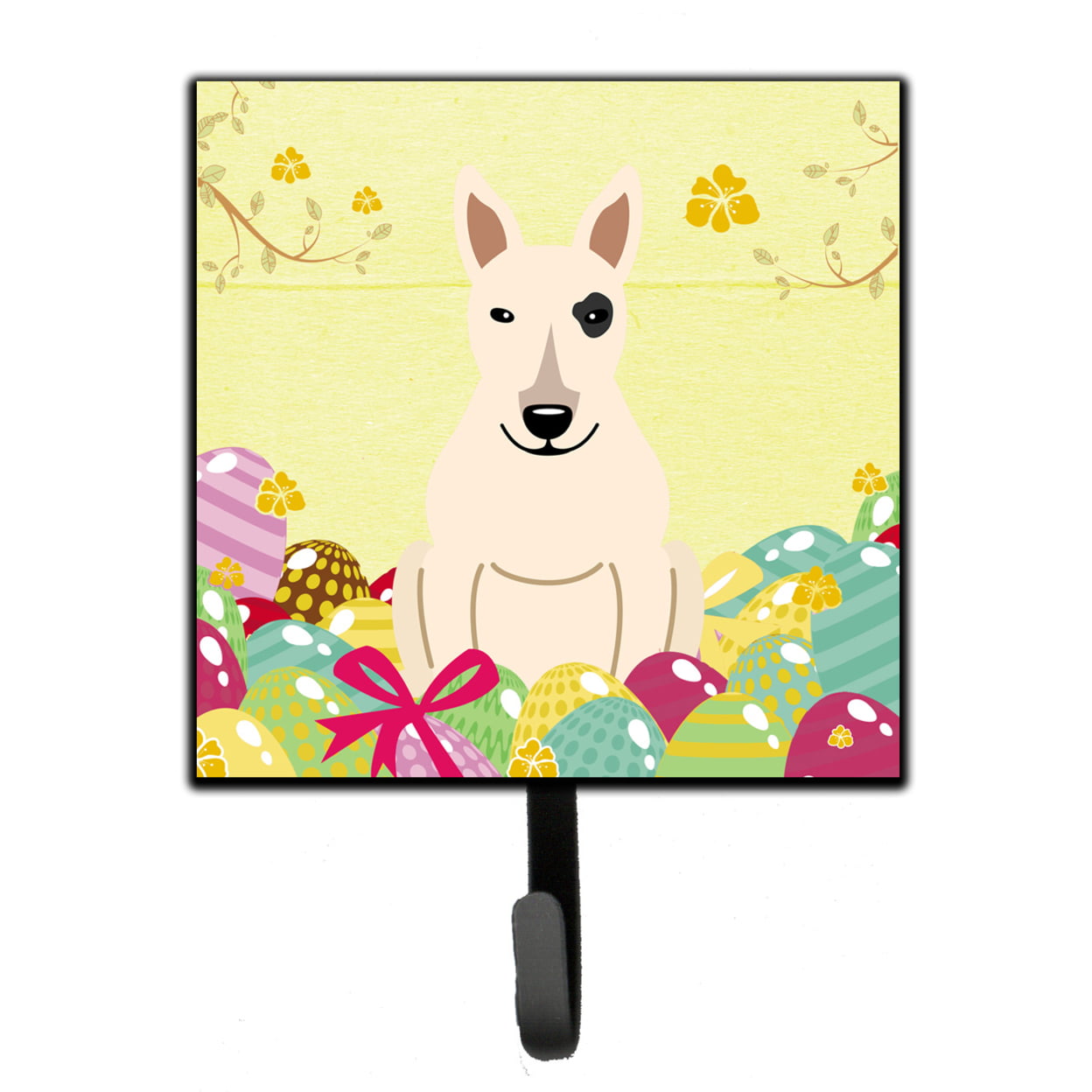 Easter Eggs Bull Terrier White Leash or Key Holder