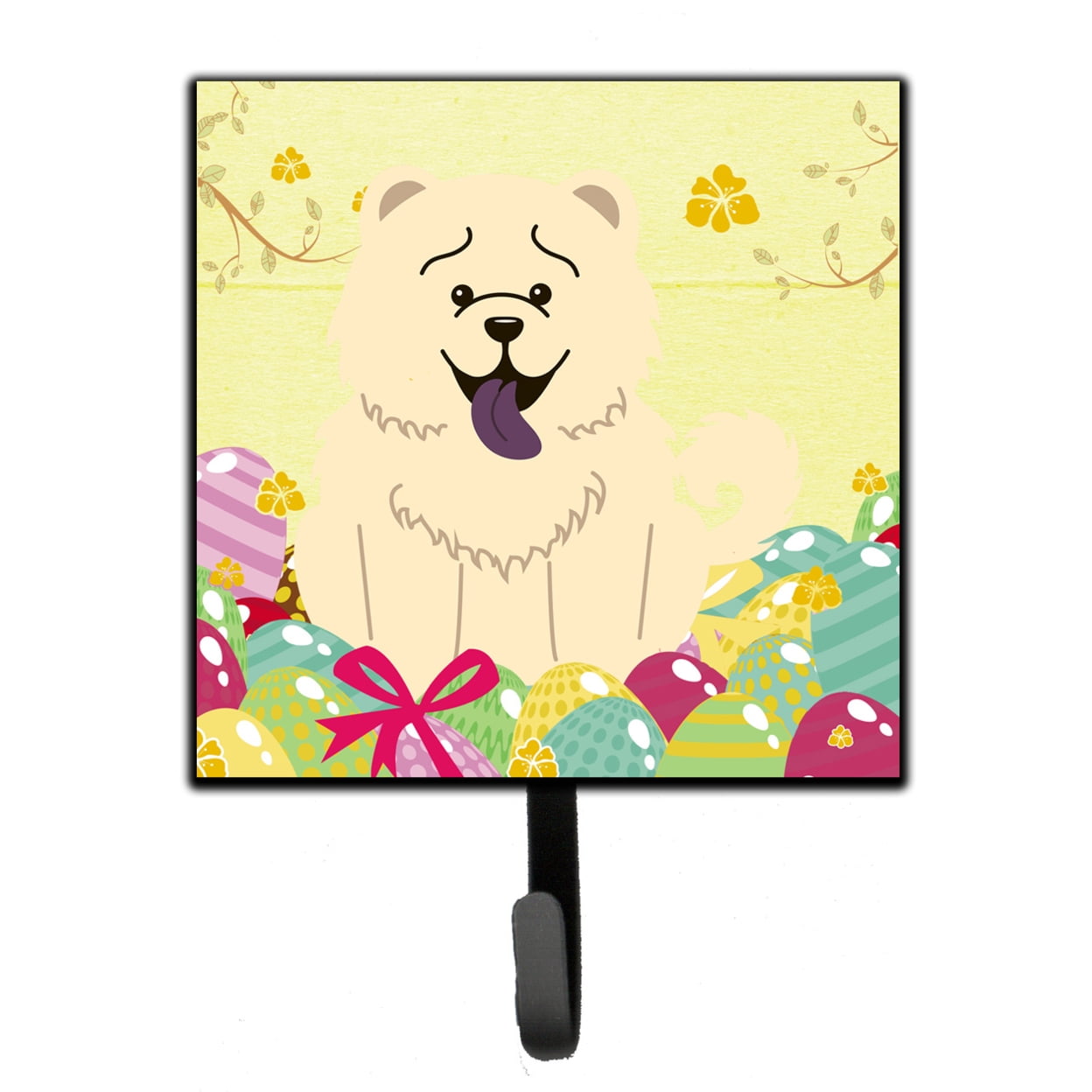 Easter Eggs Chow Chow White Leash or Key Holder