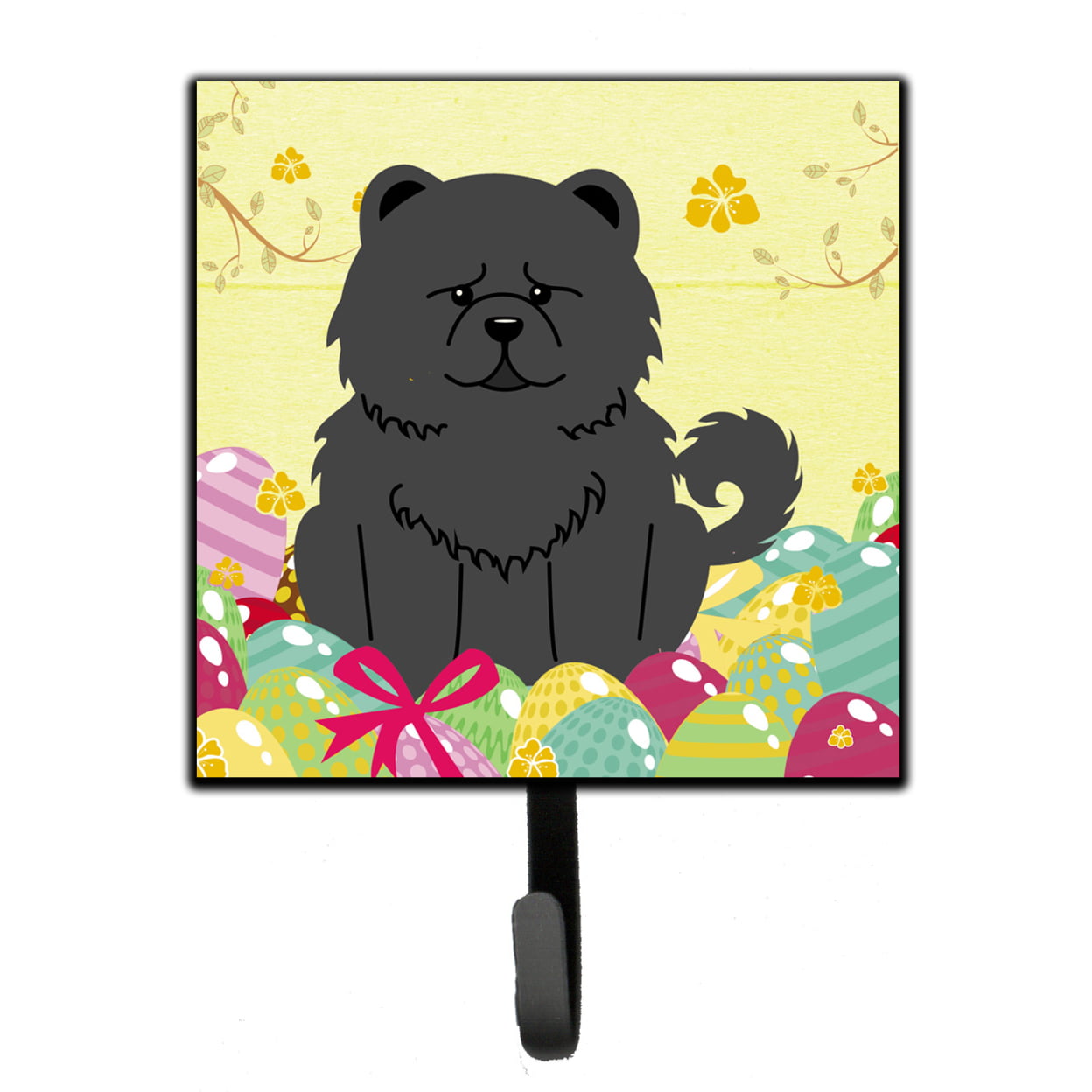 Easter Eggs Chow Chow Black Leash or Key Holder