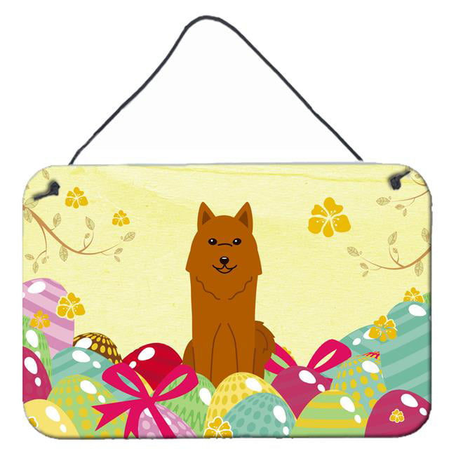 BB6022DS812 Easter Eggs Karelian Bear Dog Wall or Door Hanging Prints
