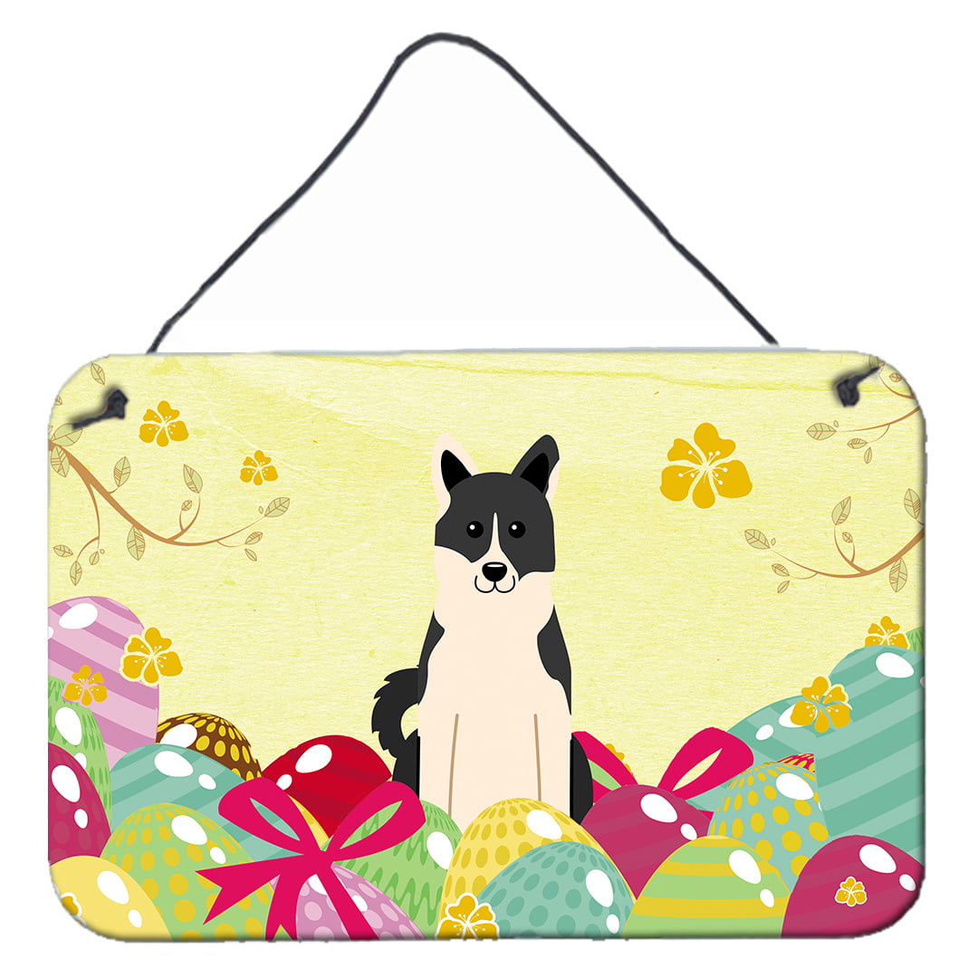 BB6029DS812 Easter Eggs Russo-European Laika Spitz Wall or Door Hanging Prints