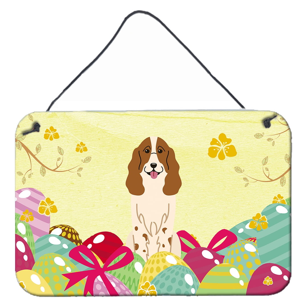 Easter Eggs Russian Spaniel Wall or Door Hanging Prints