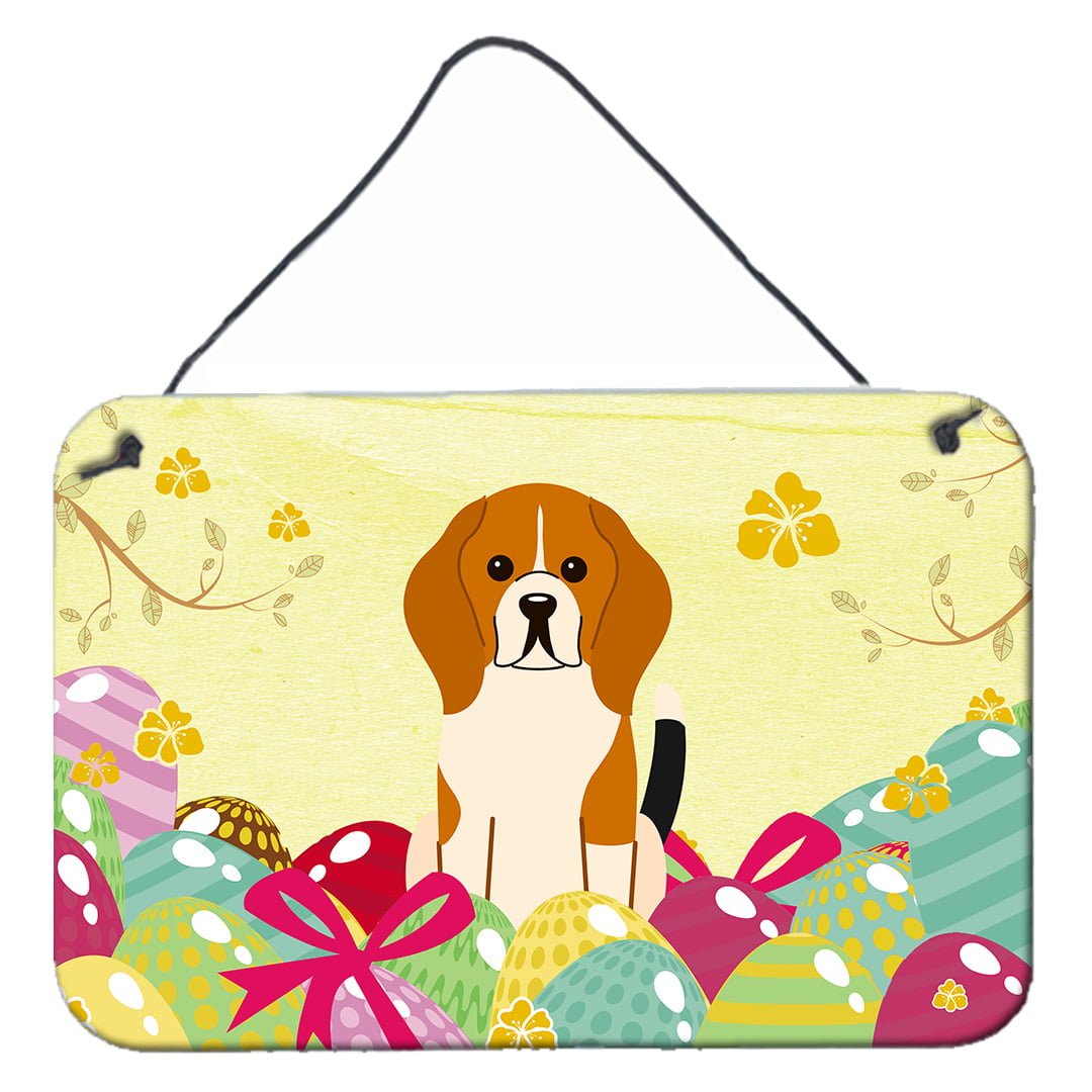 BB6040DS812 Easter Eggs Beagle Tricolor Wall or Door Hanging Prints