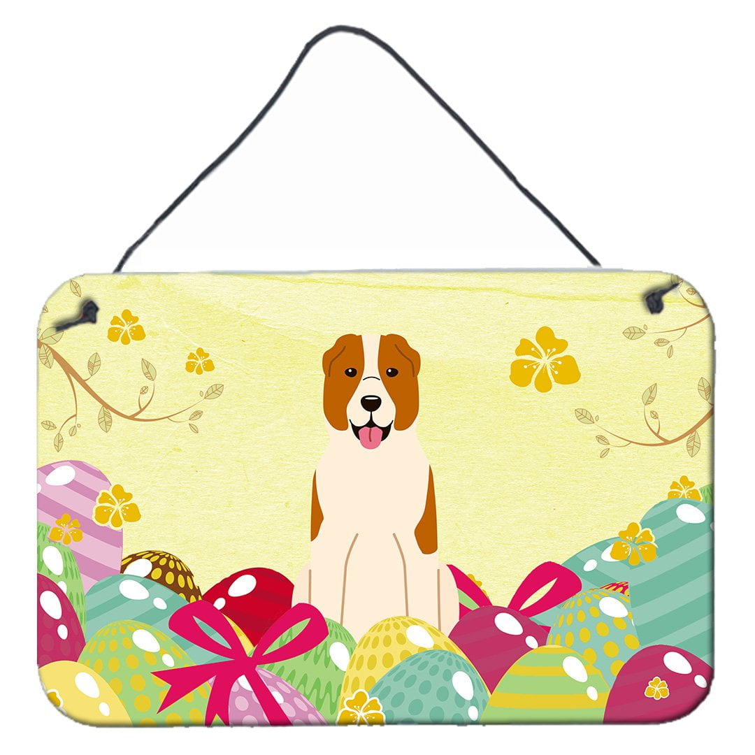BB6049DS812 Easter Eggs Central Asian Shepherd Dog Wall or Door Hanging Prints