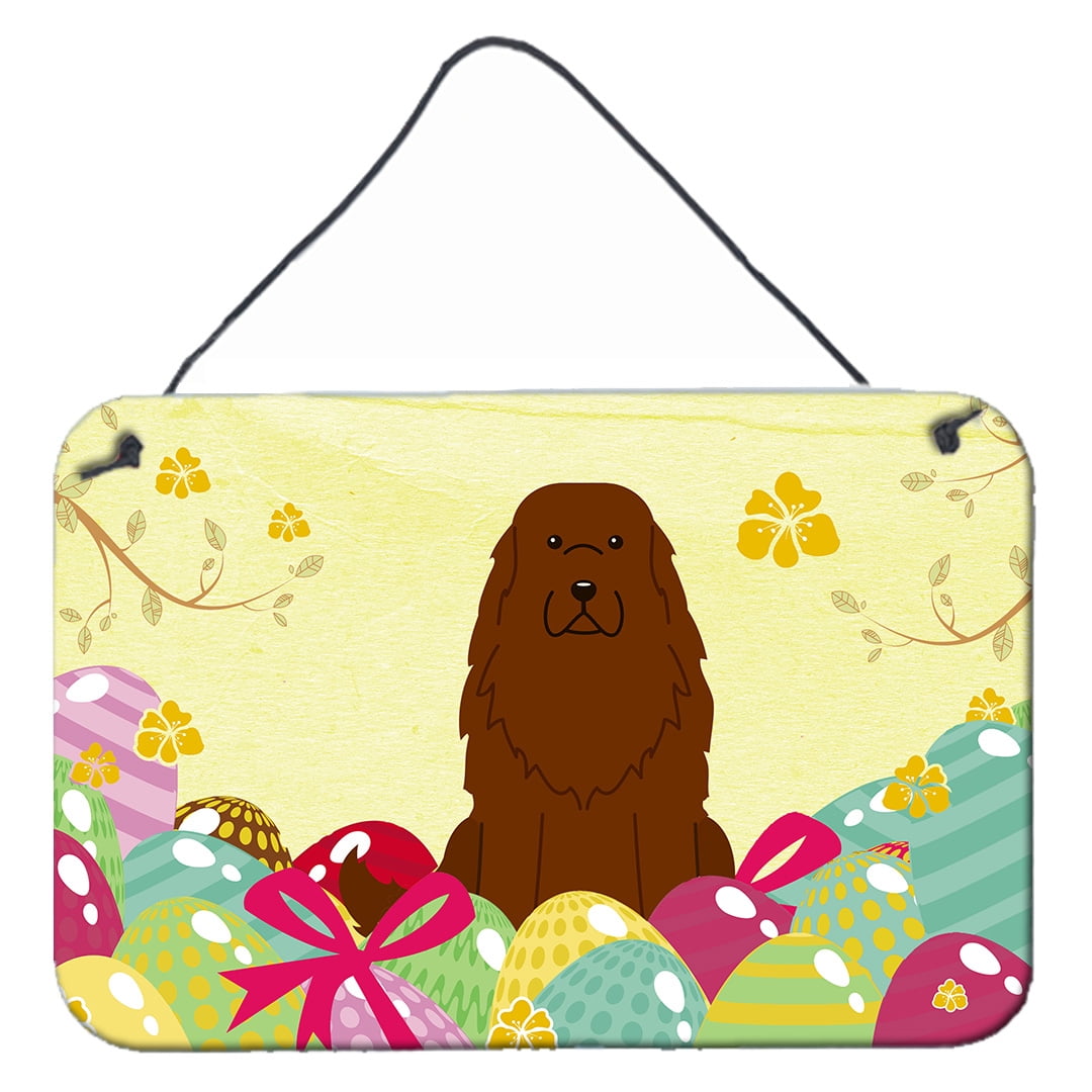 Easter Eggs Caucasian Shepherd Dog Wall or Door Hanging Prints