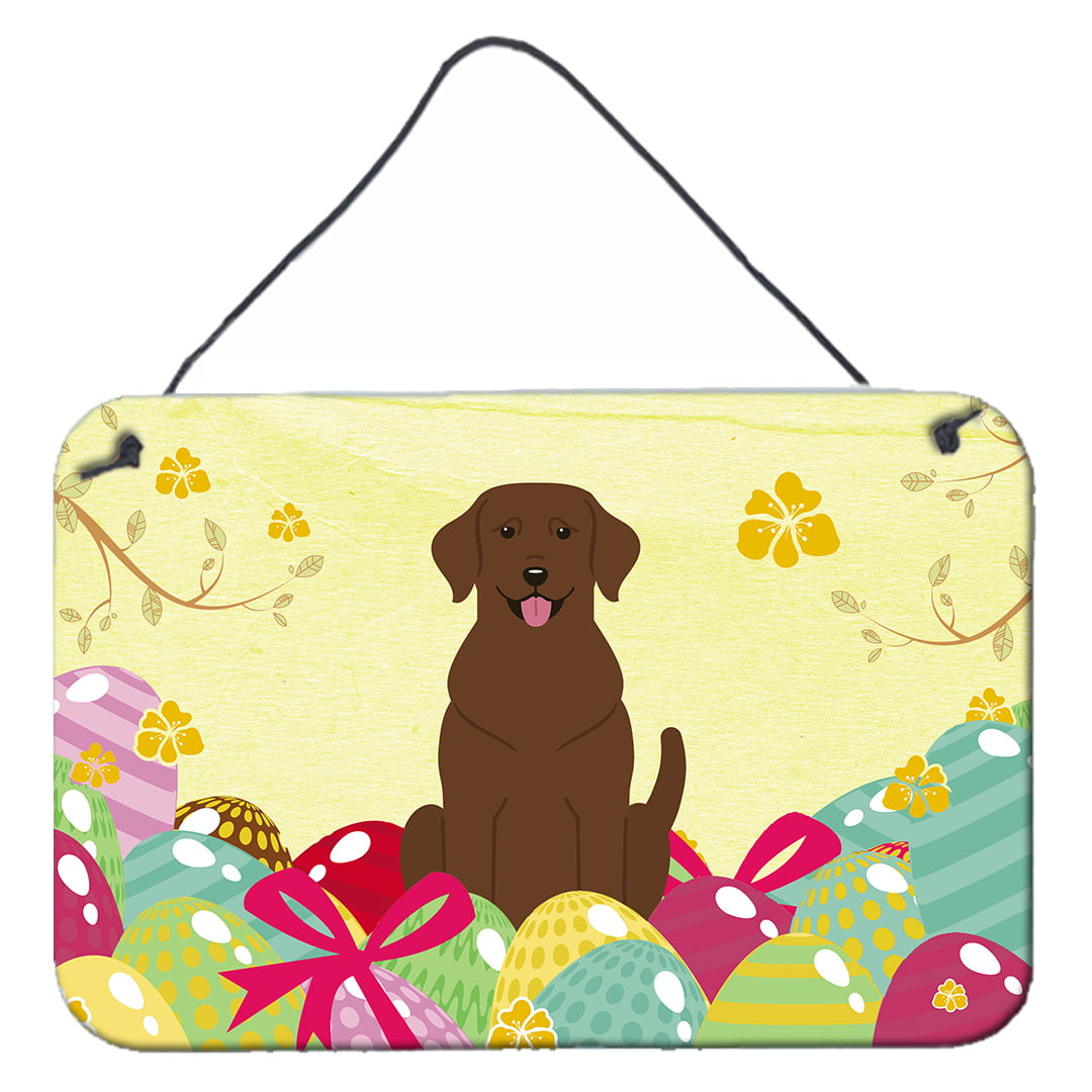 BB6056DS812 Easter Eggs Chocolate Labrador Wall or Door Hanging Prints