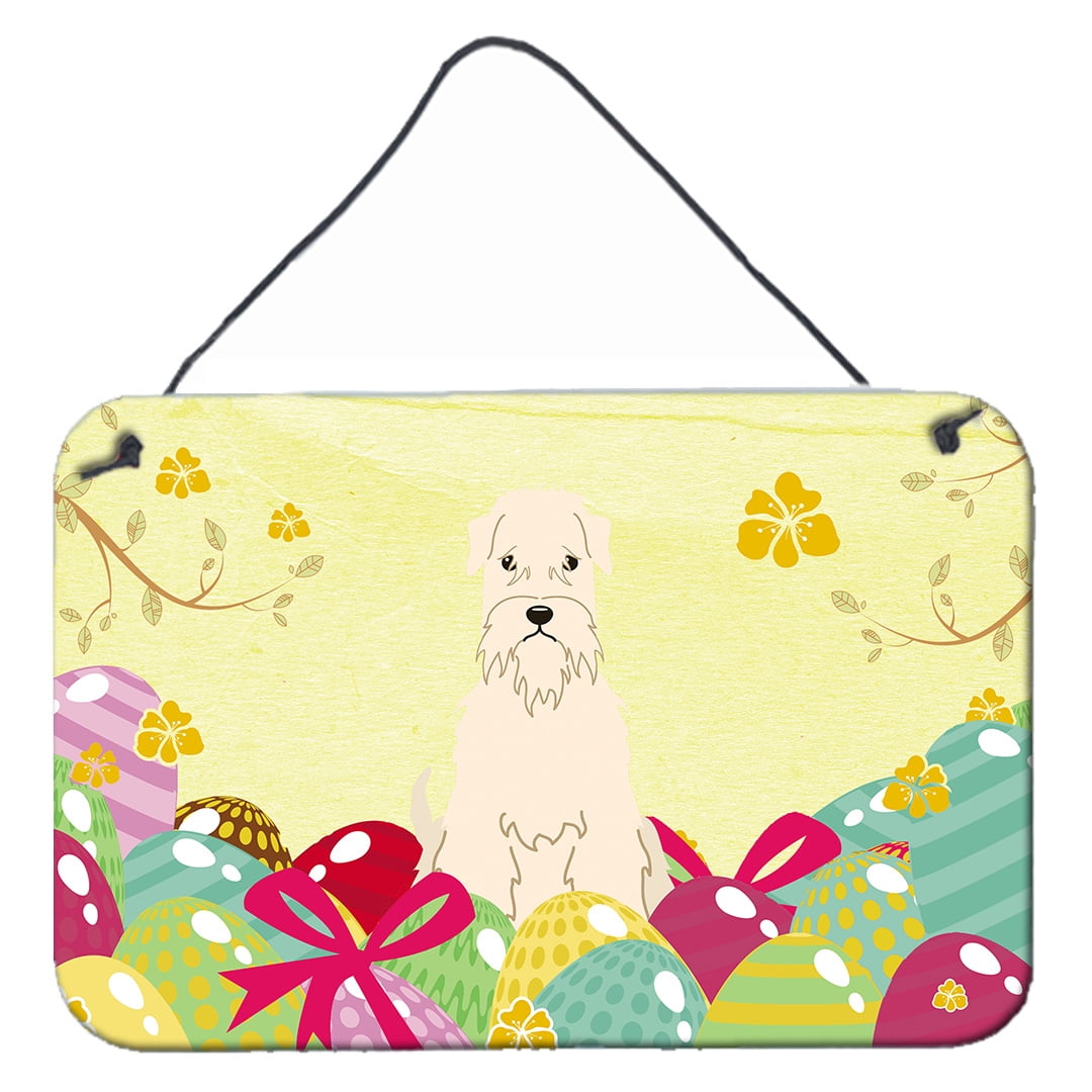 Easter Eggs Soft Coated Wheaten Terrier Wall or Door Hanging Prints