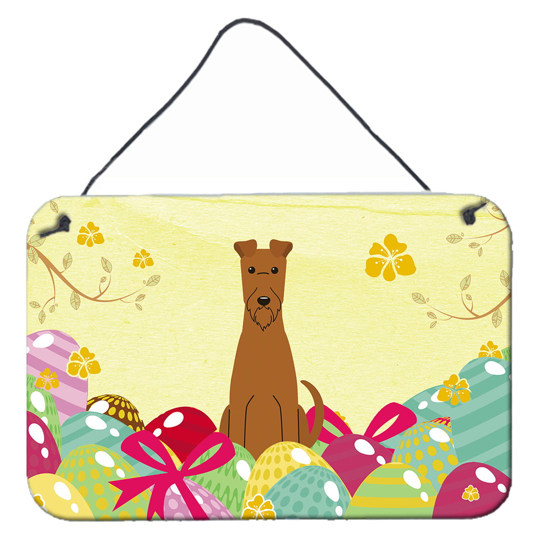 Easter Eggs Irish Terrier Wall or Door Hanging Prints