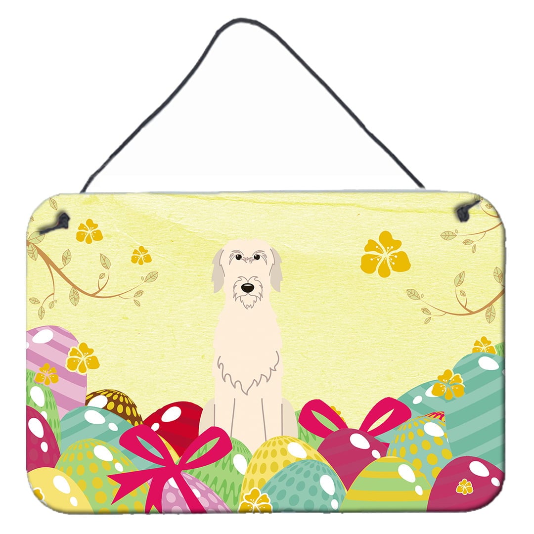 BB6065DS812 Easter Eggs Irish Wolfhound Wall or Door Hanging Prints