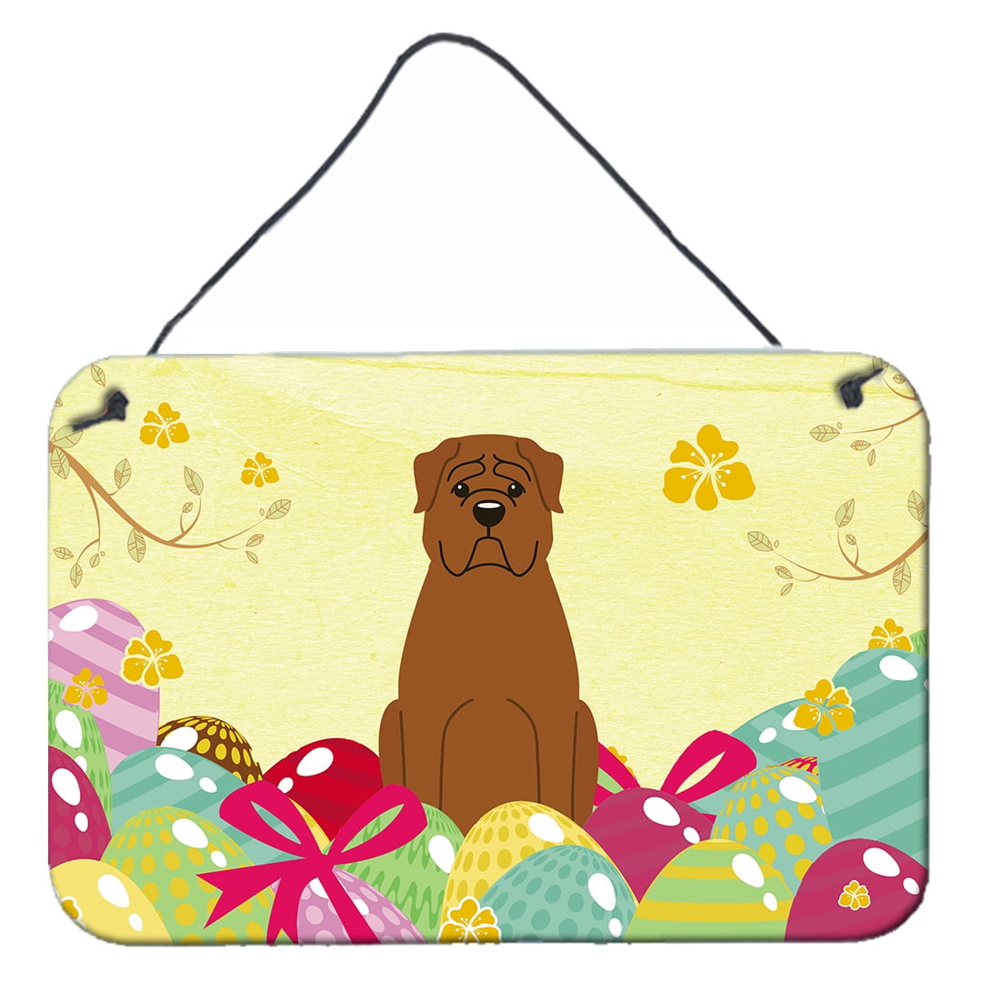 Easter Eggs Dogue de Bourdeaux Wall or Door Hanging Prints