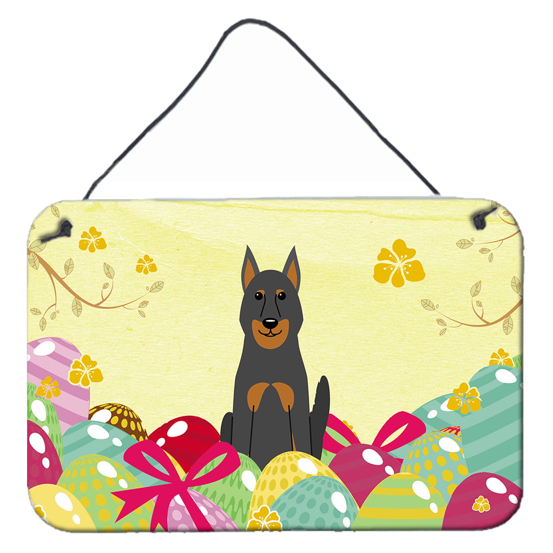BB6080DS812 Easter Eggs Beauce Shepherd Dog Wall or Door Hanging Prints