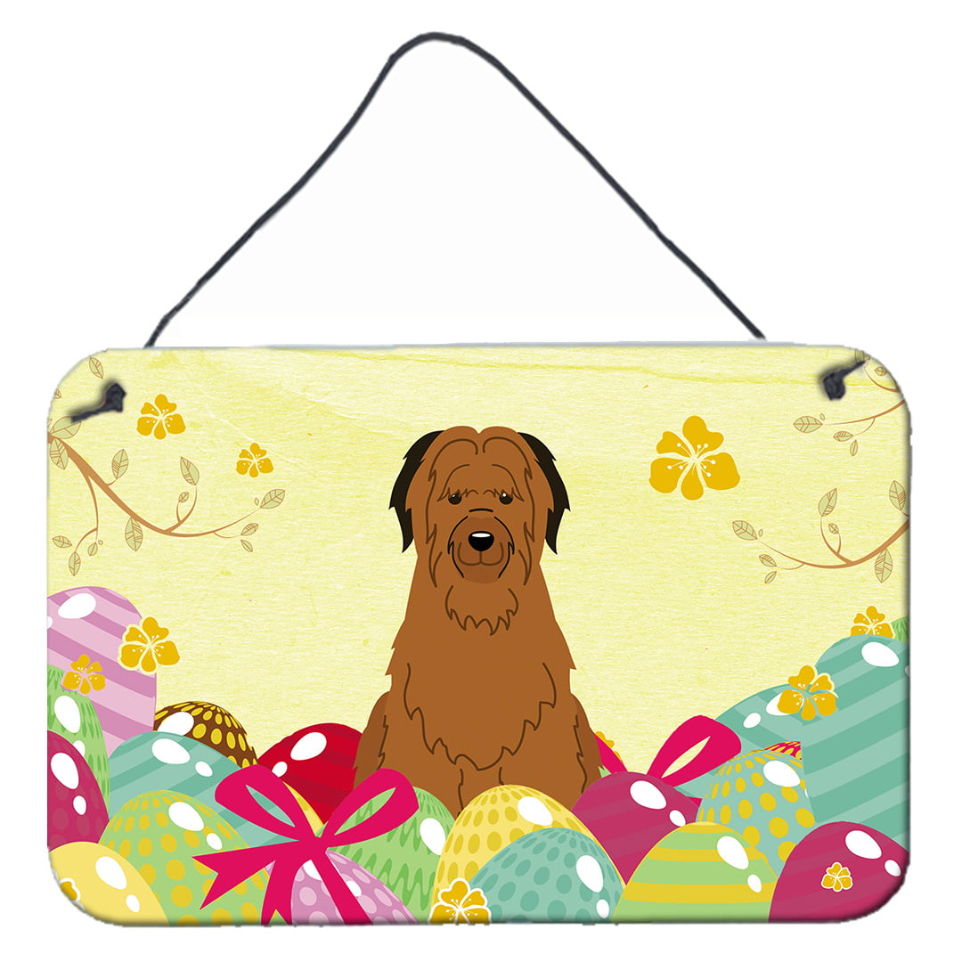 BB6082DS812 Easter Eggs Briard Brown Wall or Door Hanging Prints