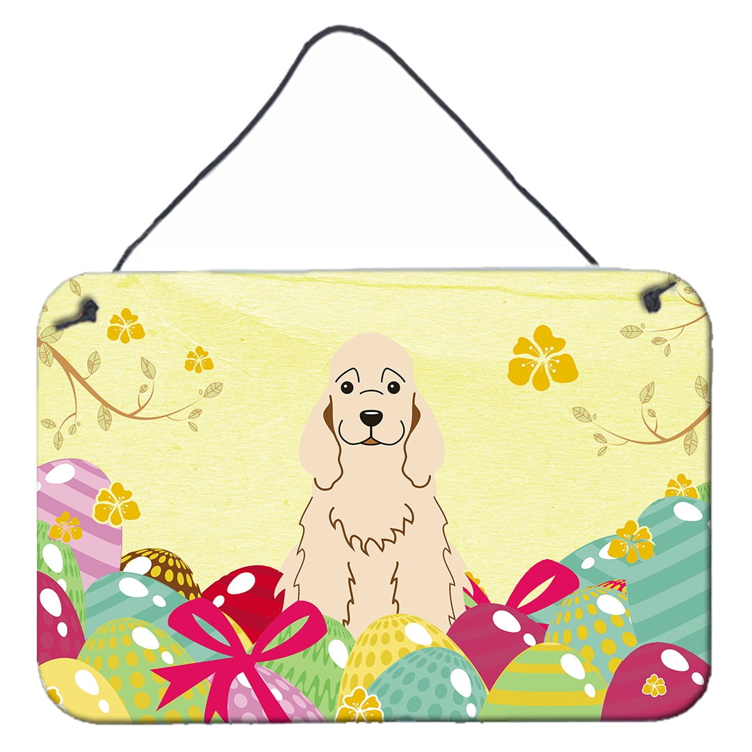 BB6094DS812 Easter Eggs Cocker Spaniel Buff Wall or Door Hanging Prints