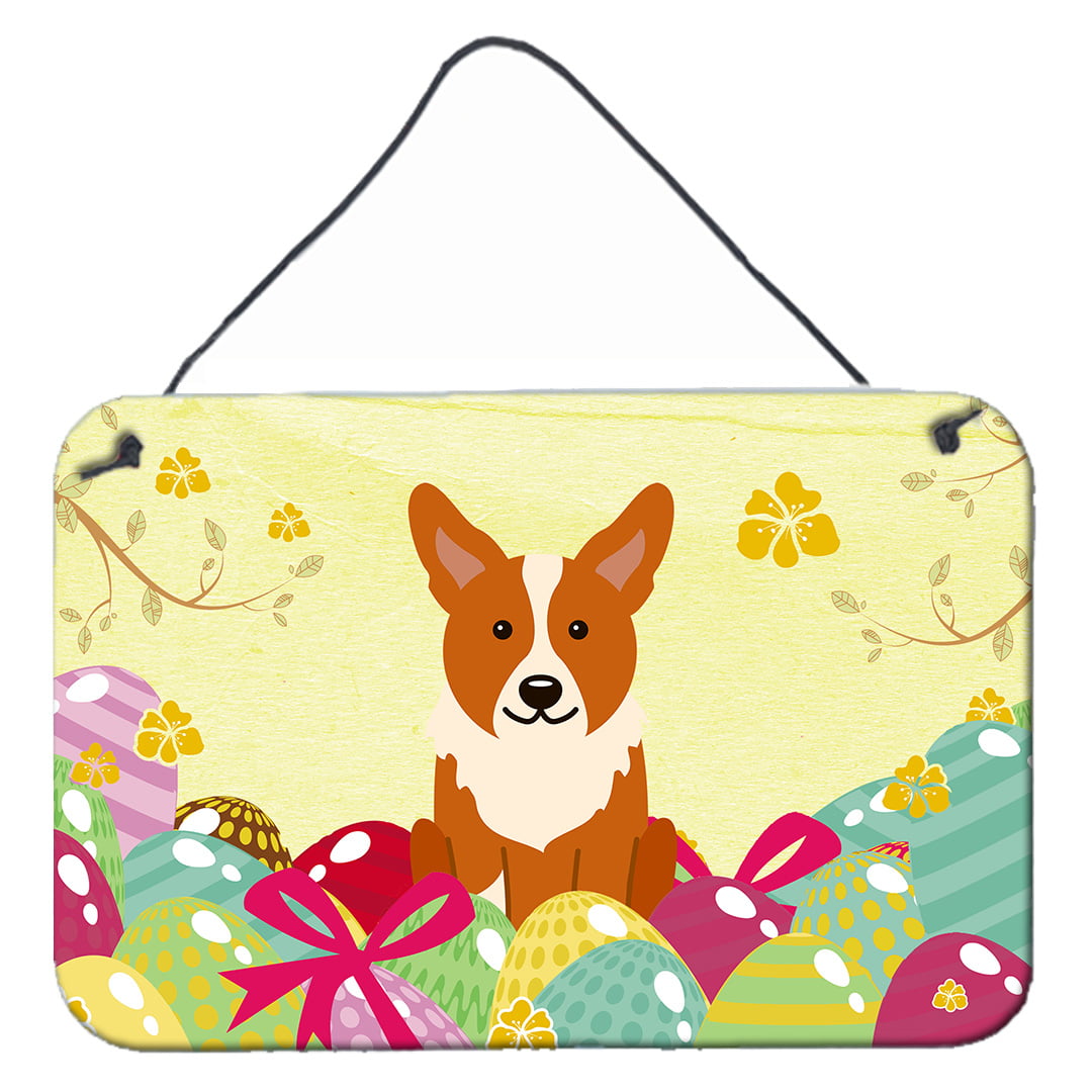 Easter Eggs Corgi Wall or Door Hanging Prints