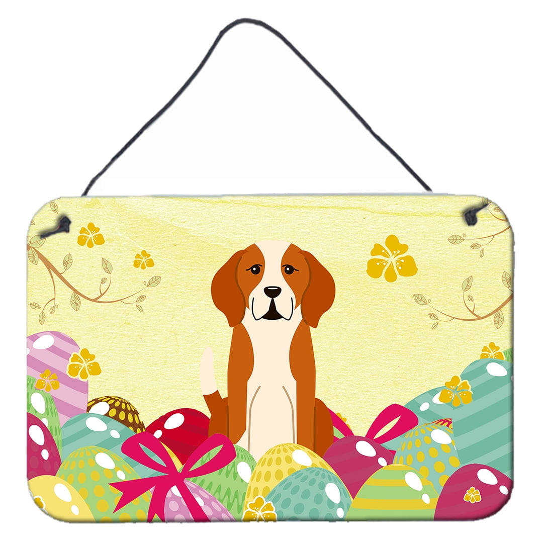 Easter Eggs English Foxhound Wall or Door Hanging Prints
