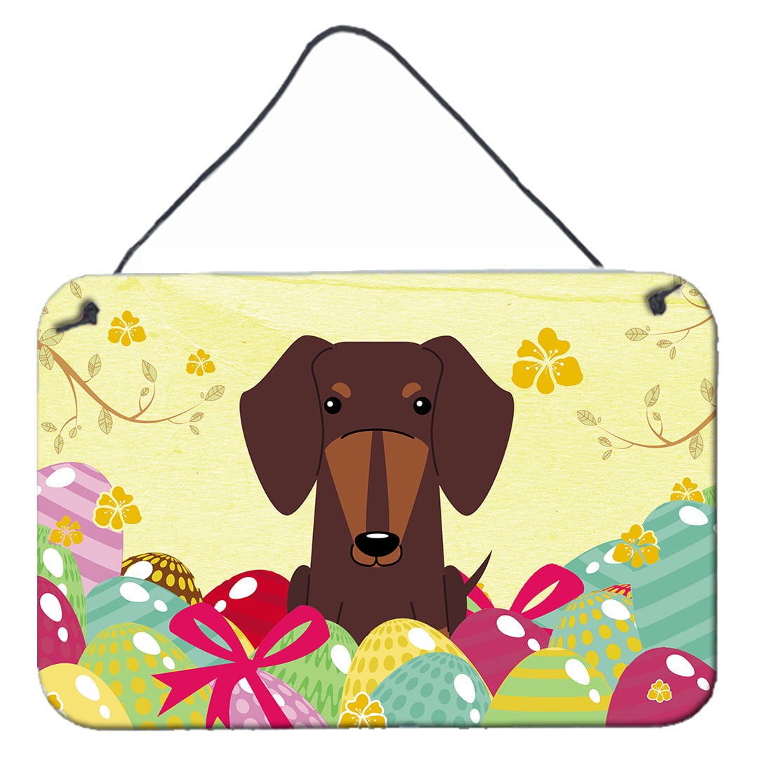 Easter Eggs Dachshund Chocolate Wall or Door Hanging Prints