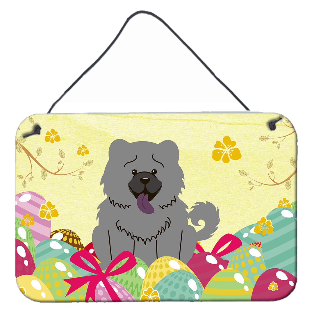 Easter Eggs Chow Chow Blue Wall or Door Hanging Prints