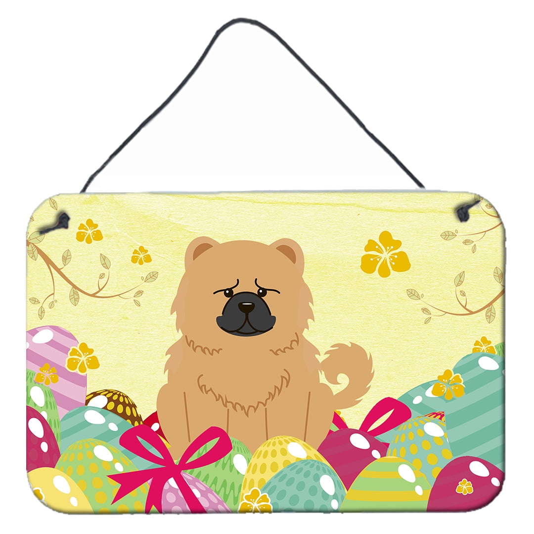 BB6144DS812 Easter Eggs Chow Chow Cream Wall or Door Hanging Prints