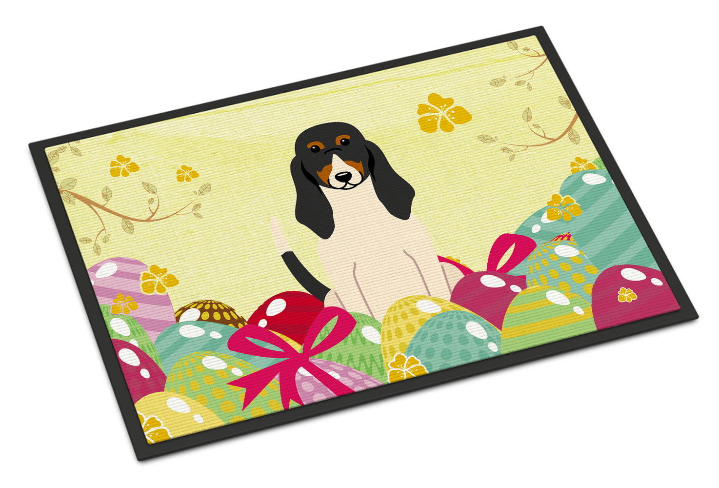 24 x 36 in. Easter Eggs Swiss Hound Indoor or Outdoor Mat