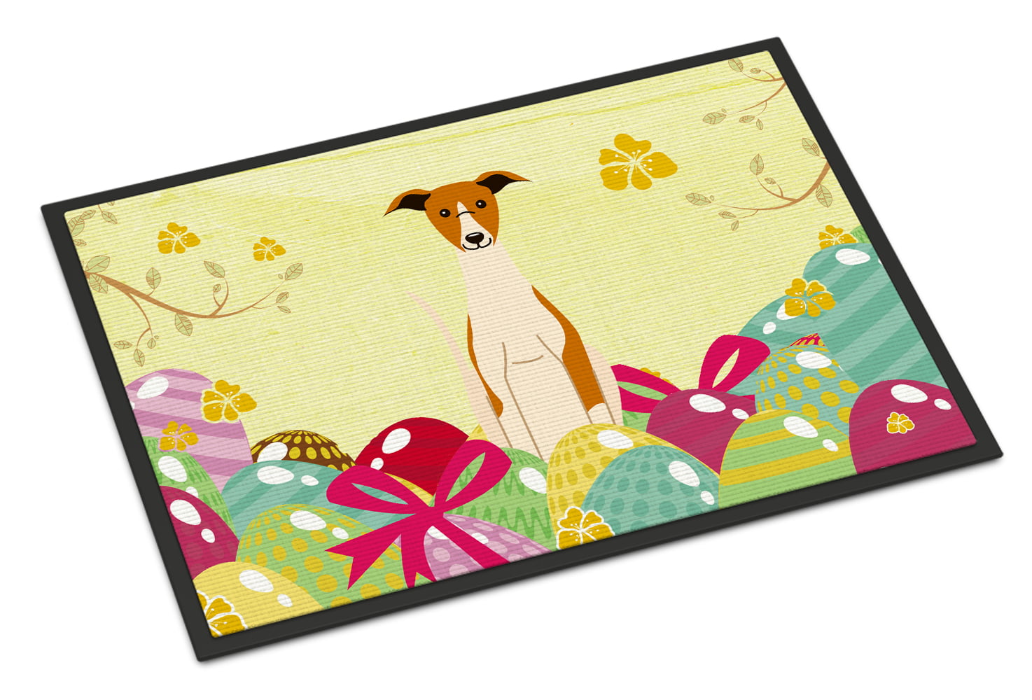 BB6099JMAT 24 x 36 in. Easter Eggs Whippet Indoor or Outdoor Mat