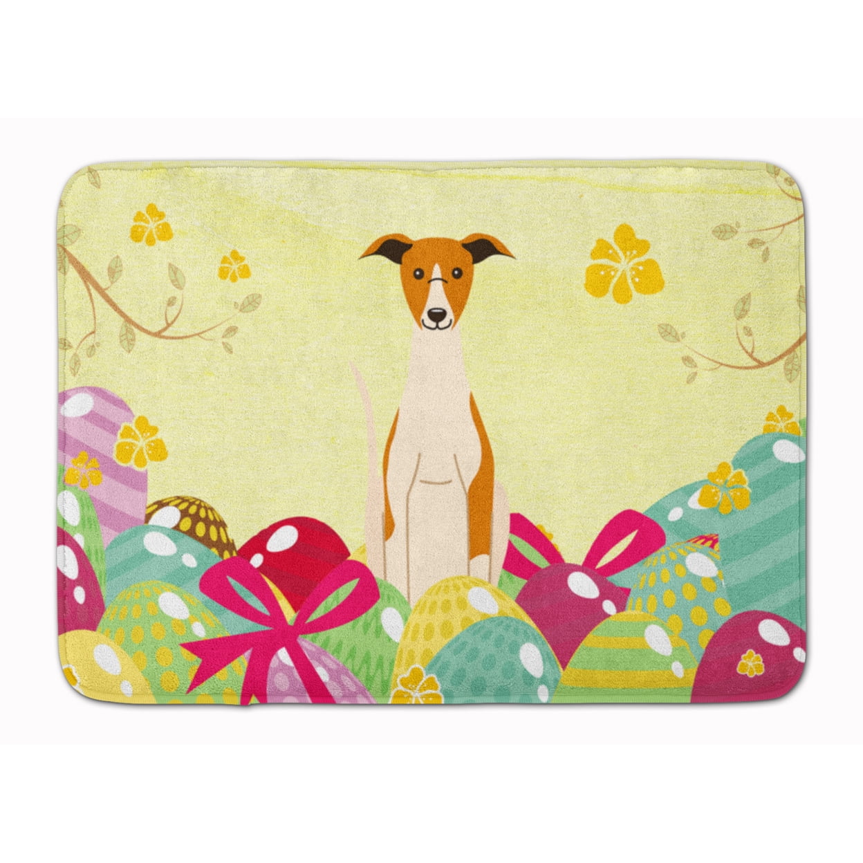 BB6099RUG Easter Eggs Whippet Machine Washable Memory Foam Mat