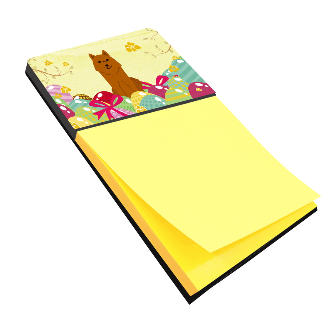 BB6022SN Easter Eggs Karelian Bear Dog Sticky Note Holder