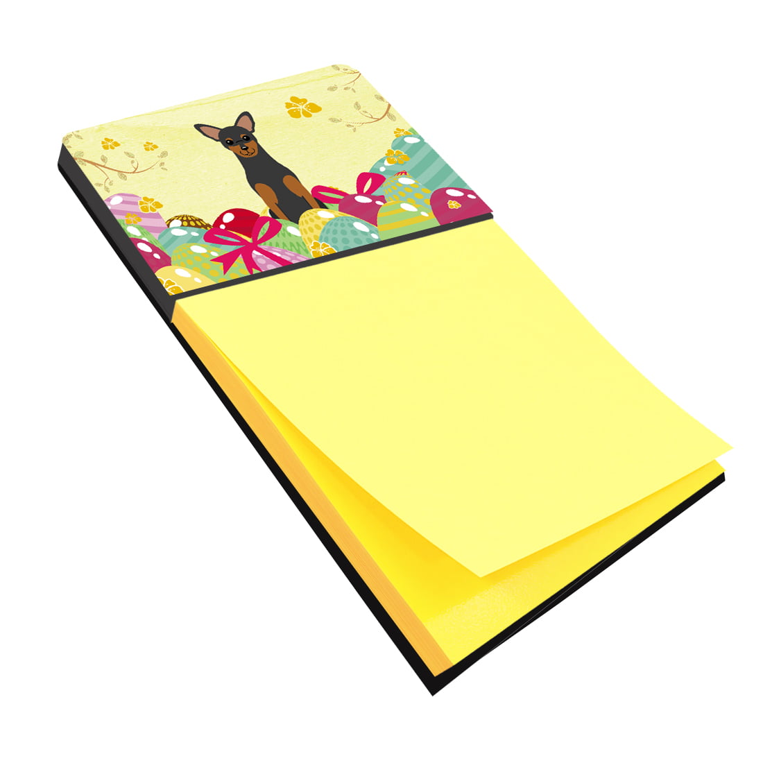 BB6028SN Easter Eggs Manchester Terrier Sticky Note Holder