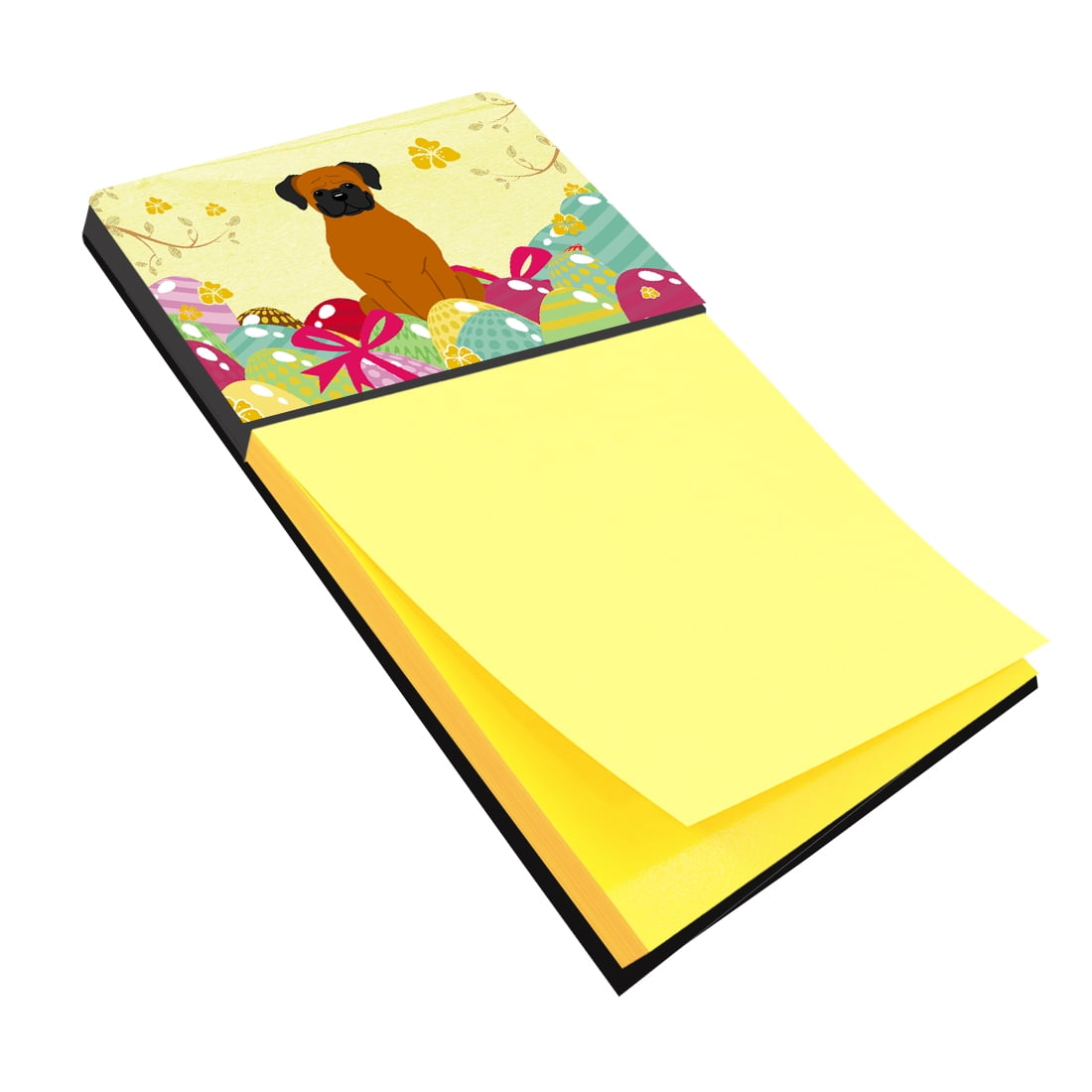 BB6115SN Easter Eggs Fawn Boxer Sticky Note Holder