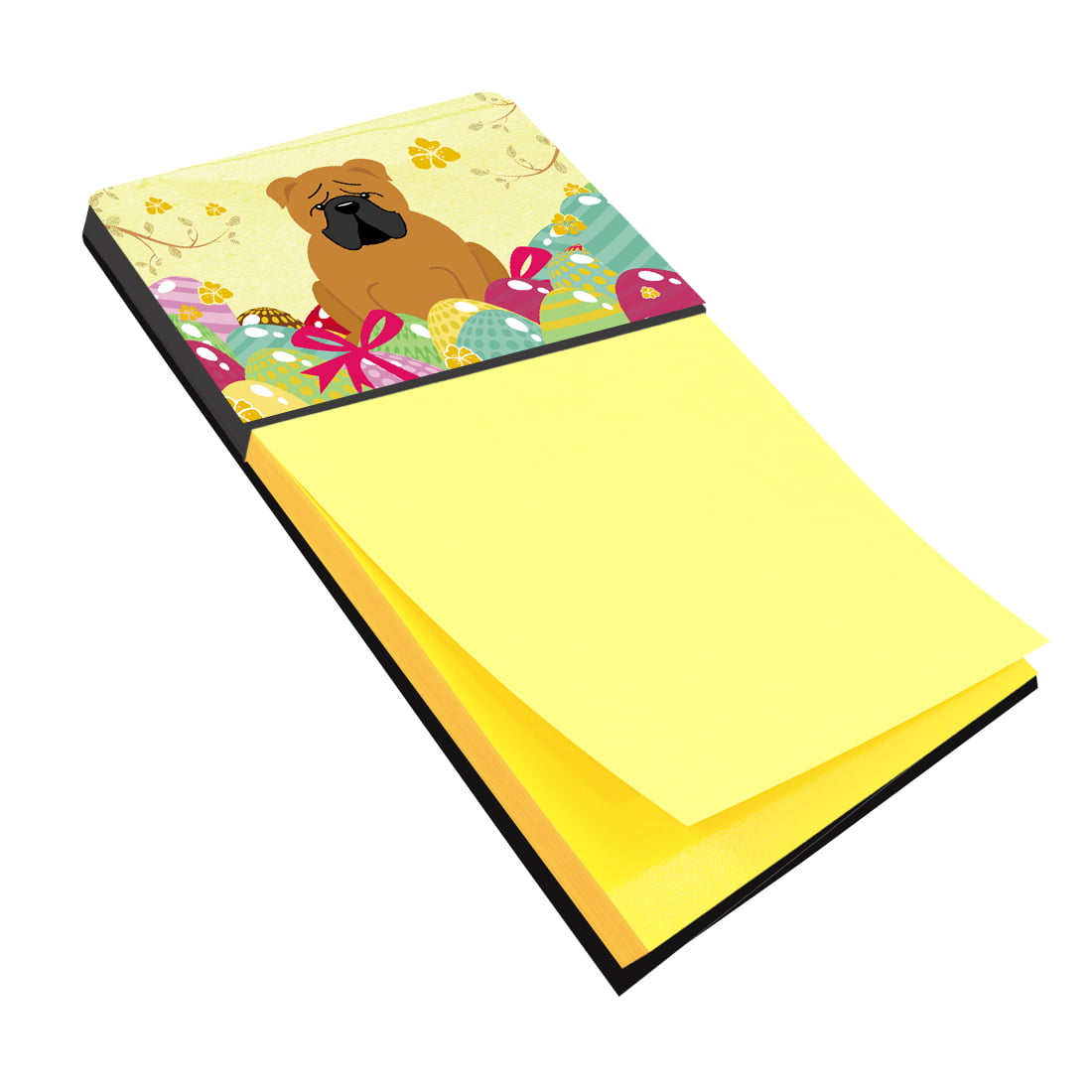 BB6122SN Easter Eggs English Bulldog Red Sticky Note Holder