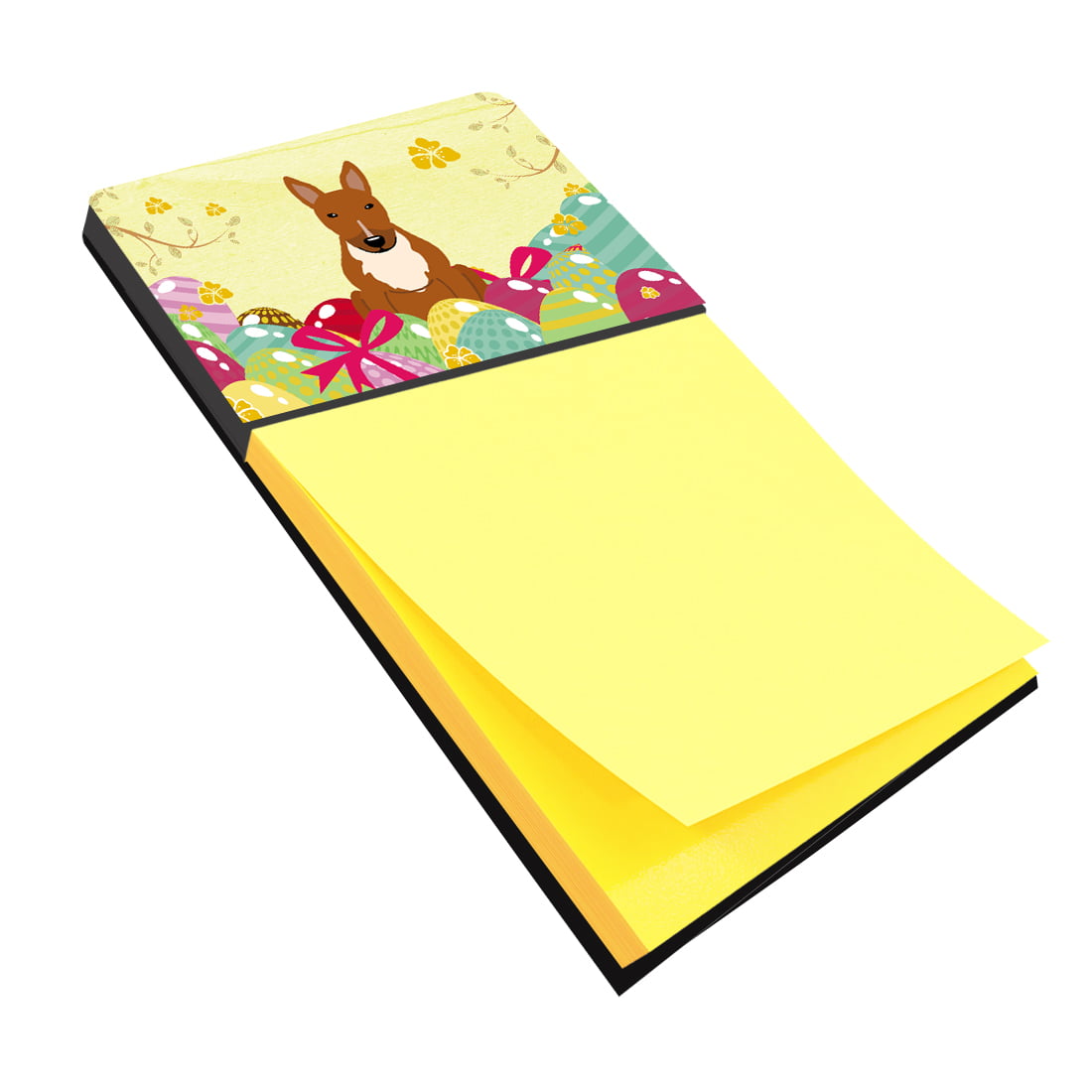 BB6134SN Easter Eggs Bull Terrier Red Sticky Note Holder