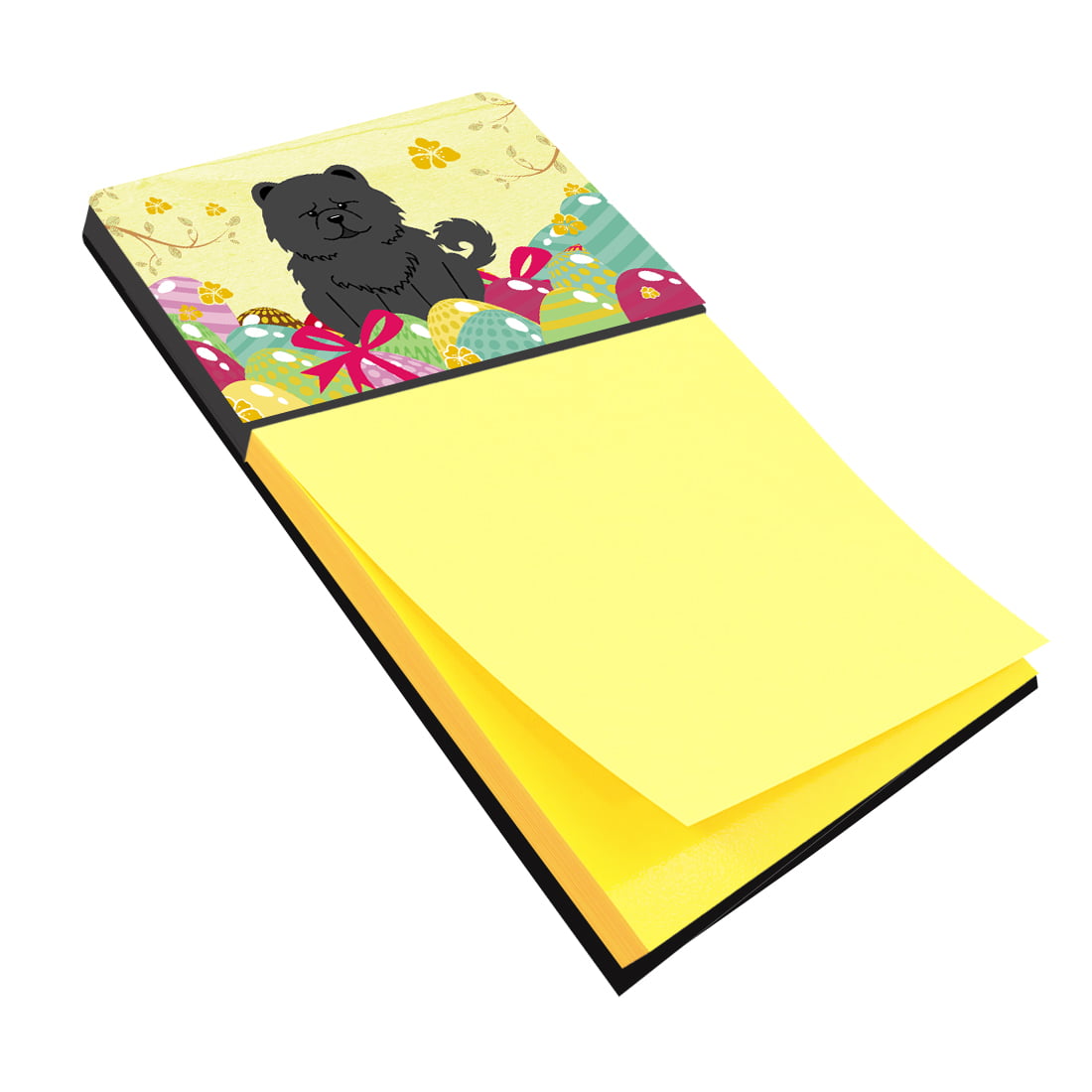BB6143SN Easter Eggs Chow Chow Black Sticky Note Holder