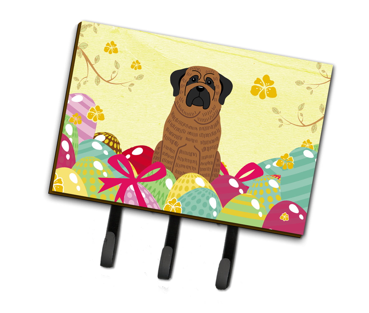BB6015TH68 Easter Eggs Mastiff Brindle Leash or Key Holder