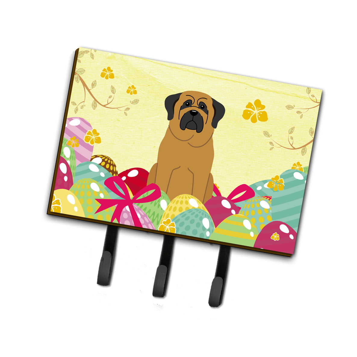 BB6018TH68 Easter Eggs Mastiff Leash or Key Holder