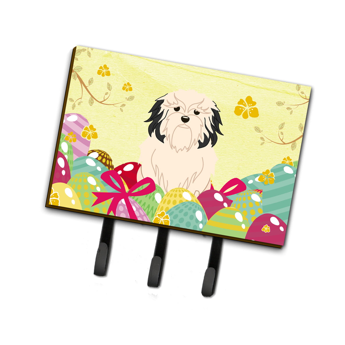 Easter Eggs Lowchen Leash or Key Holder