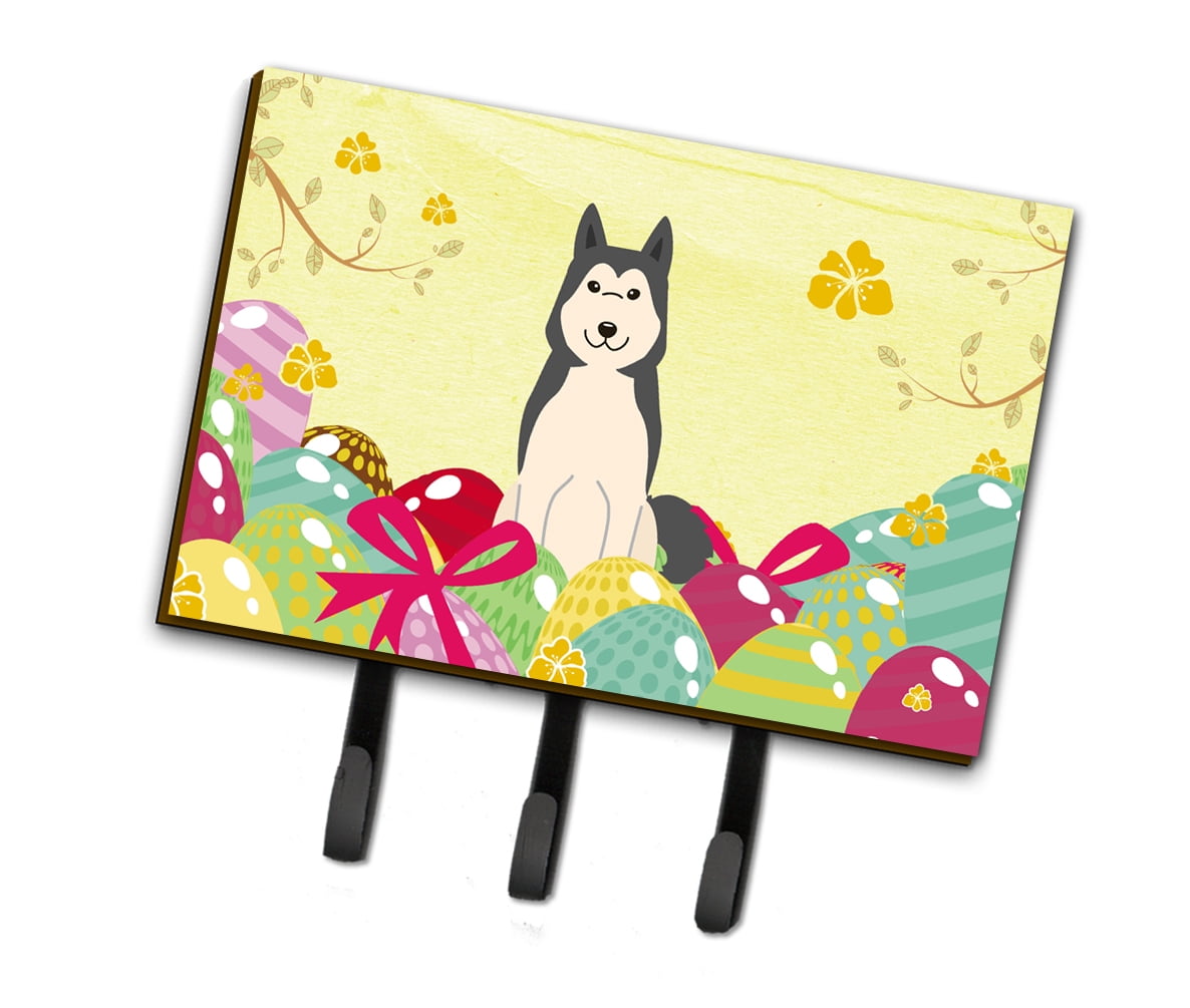 BB6025TH68 Easter Eggs West Siberian Laika Spitz Leash or Key Holder