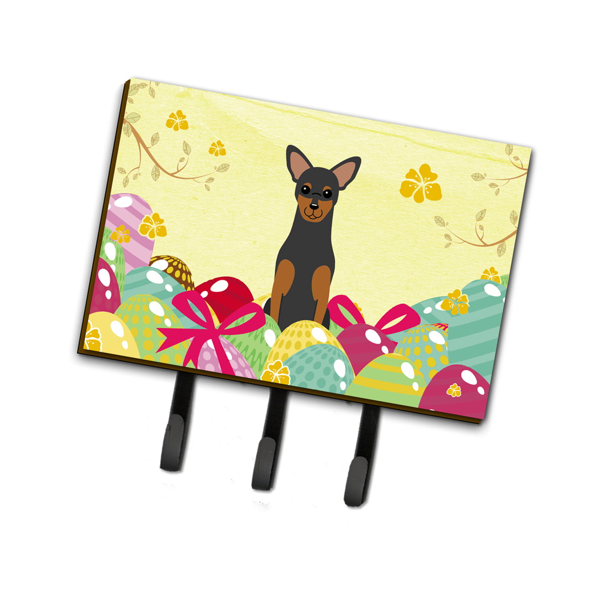 BB6028TH68 Easter Eggs Manchester Terrier Leash or Key Holder