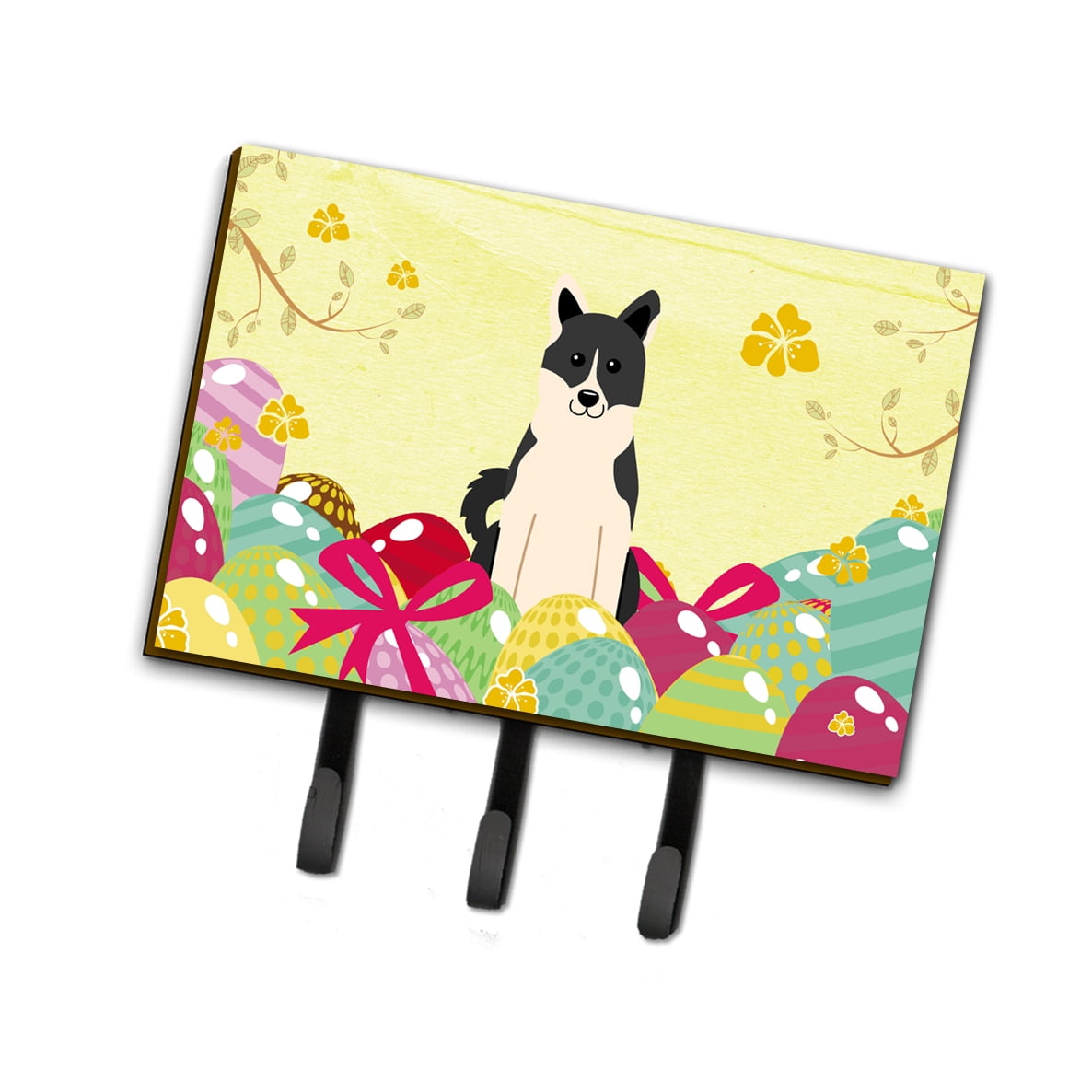 BB6029TH68 Easter Eggs Russo-European Laika Spitz Leash or Key Holder