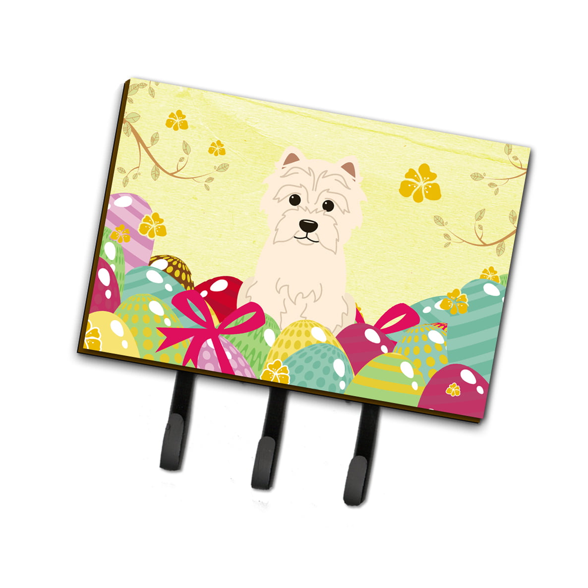 Easter Eggs Westie Leash or Key Holder