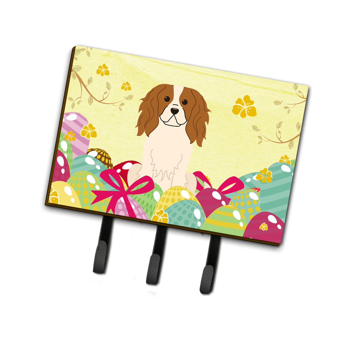 Easter Eggs Cavalier Spaniel Leash or Key Holder