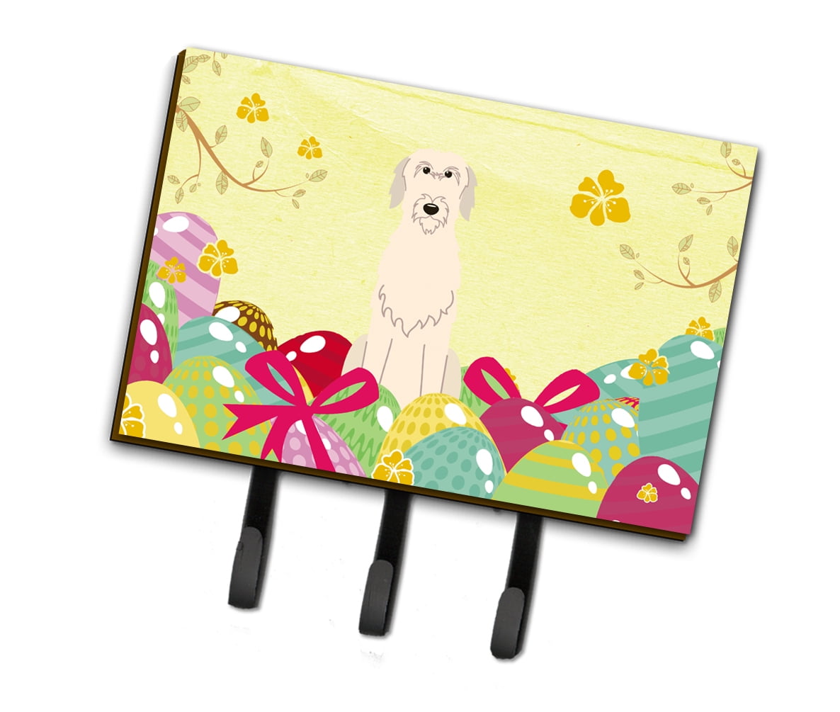 BB6065TH68 Easter Eggs Irish Wolfhound Leash or Key Holder