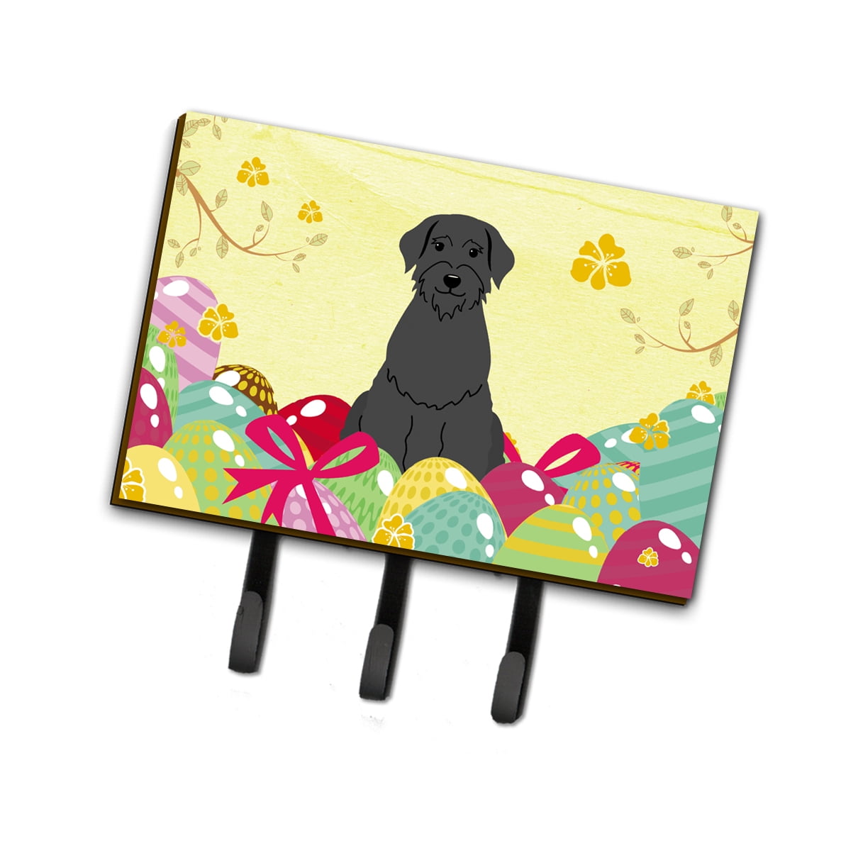 BB6066TH68 Easter Eggs Giant Schnauzer Leash or Key Holder