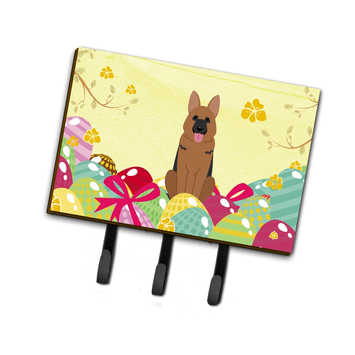 Easter Eggs German Shepherd Leash or Key Holder